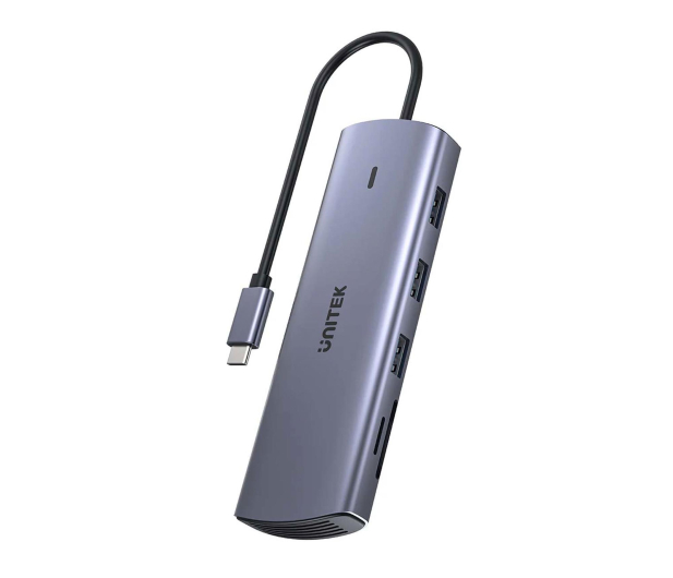 Unitek Hub 9w1 USB-C Ethernet HDMI VGA 3xUSB-A czytnik kart PD 100W - 1349045 - zdjęcie